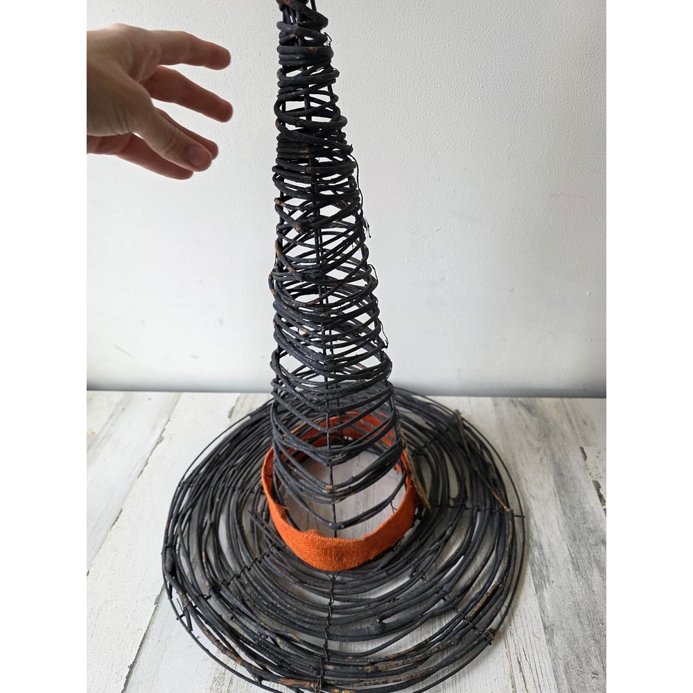 Wooden witch large‎ Halloween hat decor - Picture 5 of 8